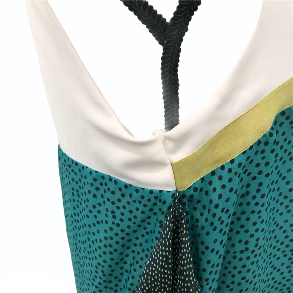 BLEU BLANC ROUGE BIB FRONT EMBROIDERED & BEADED SILK DRESS - Picture 6 of 16